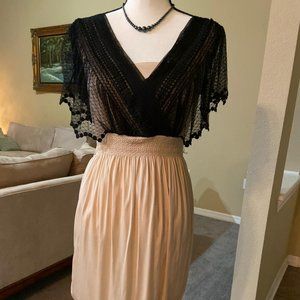 Catherine Malandrino Romantic Black/Cream Dress 6
